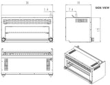 Migali C-CM-36-NG Competitor Series Countertop Infrared Natural Gas Cheesemelter 36" - 43,000 BTU