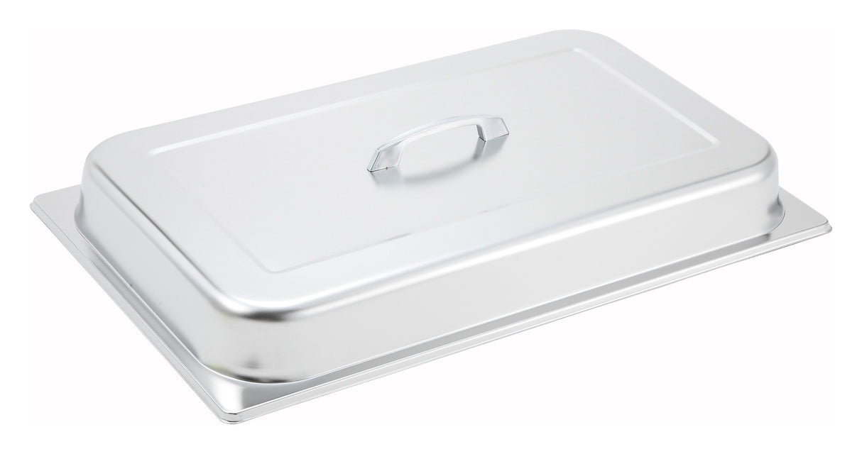 Winco C-DCF Stainless Steel Steam Table Food Pan Dome Cover with Center Handle - Full Size - 12/Case