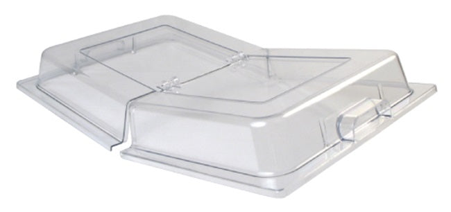Winco C-DPFH Polycarbonate Steam Table / Poly Food Pan Hinged Dome Cover - Full Size - 12/Case
