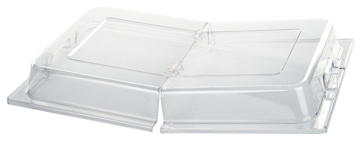 Winco C-DPFH Polycarbonate Steam Table / Poly Food Pan Hinged Dome Cover - Full Size - 12/Case
