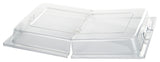 Winco C-DPFH Polycarbonate Steam Table / Poly Food Pan Hinged Dome Cover - Full Size - 12/Case