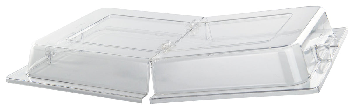Winco C-DPFH Polycarbonate Steam Table / Poly Food Pan Hinged Dome Cover - Full Size - 12/Case