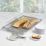 Winco C-DPFH Polycarbonate Steam Table / Poly Food Pan Hinged Dome Cover - Full Size - 12/Case