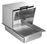 Winco C-RCF Stainless Steel Steam Table Food Pan Roll-Top Cover - Full Size - 2/Case