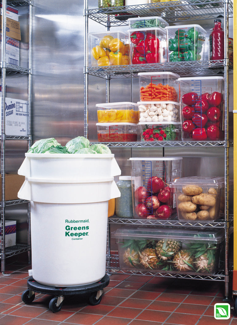 Rubbermaid FG630800CLR Plastic Space-Saving Square Food Storage Container with Liter and Qt. Gradations 8 qt. - Clear
