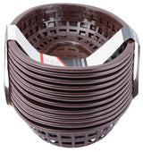 TableCraft C1074BR Classic Plastic Oval Basket 9-1/4" x 6" x 1-3/4" - Brown - 12/Case