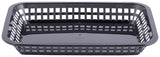 TableCraft C1077BK Grande Plastic Rectangular Platter Basket 10-3/4" x 7-3/4" x 1-1/2" - Black - 12/Case