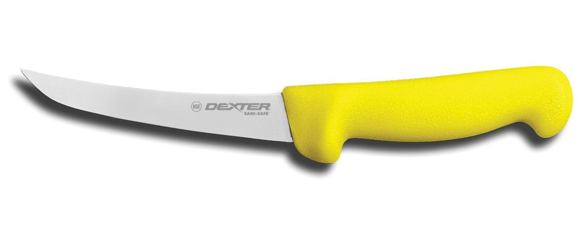 Dexter-Russell C131F-6 Sani-Safe (3223) Flexible Curved Boning Knife with Yellow Poly Handle 6"