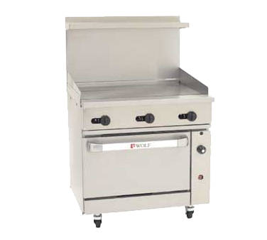 Wolf C36C-36G 36" Gas Range w/ Full Griddle & Convection Oven, Natural Gas