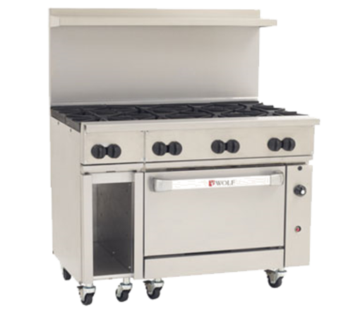 Wolf C48S-8B 48" 8 Burner Gas Range w/ Standard Oven, Natural Gas