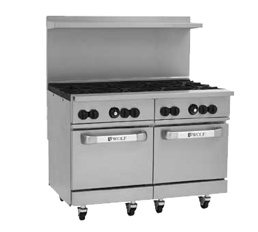 Wolf C48SS-8B 48" 8 Burner Gas Range w/ (2) Standard Ovens, Natural Gas