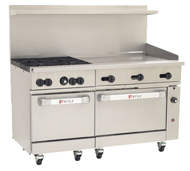 Wolf C60SC-4B36G 60" 4 Burner Gas Range w/ Standard & Convection Oven, Natural Gas