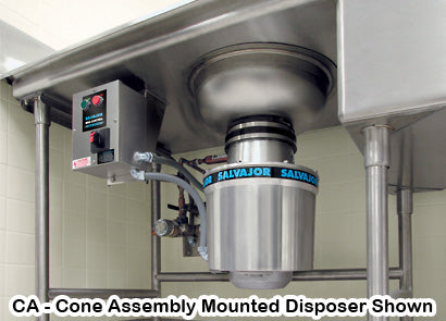 Salvajor 100 Commercial Garbage Disposer (Basic Unit Only) - 1 HP