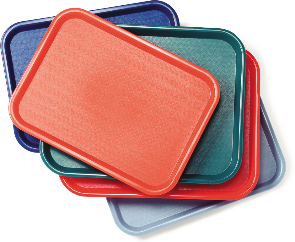 Carlisle CT101403 Cafe Polypropylene Fast Food Cafeteria Tray 11" x 14" - Black - 24/Case