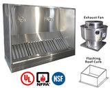 JRSVH4-FF 4ft Jean's Canopy Vent Hood with Exhaust Fan and Flashing