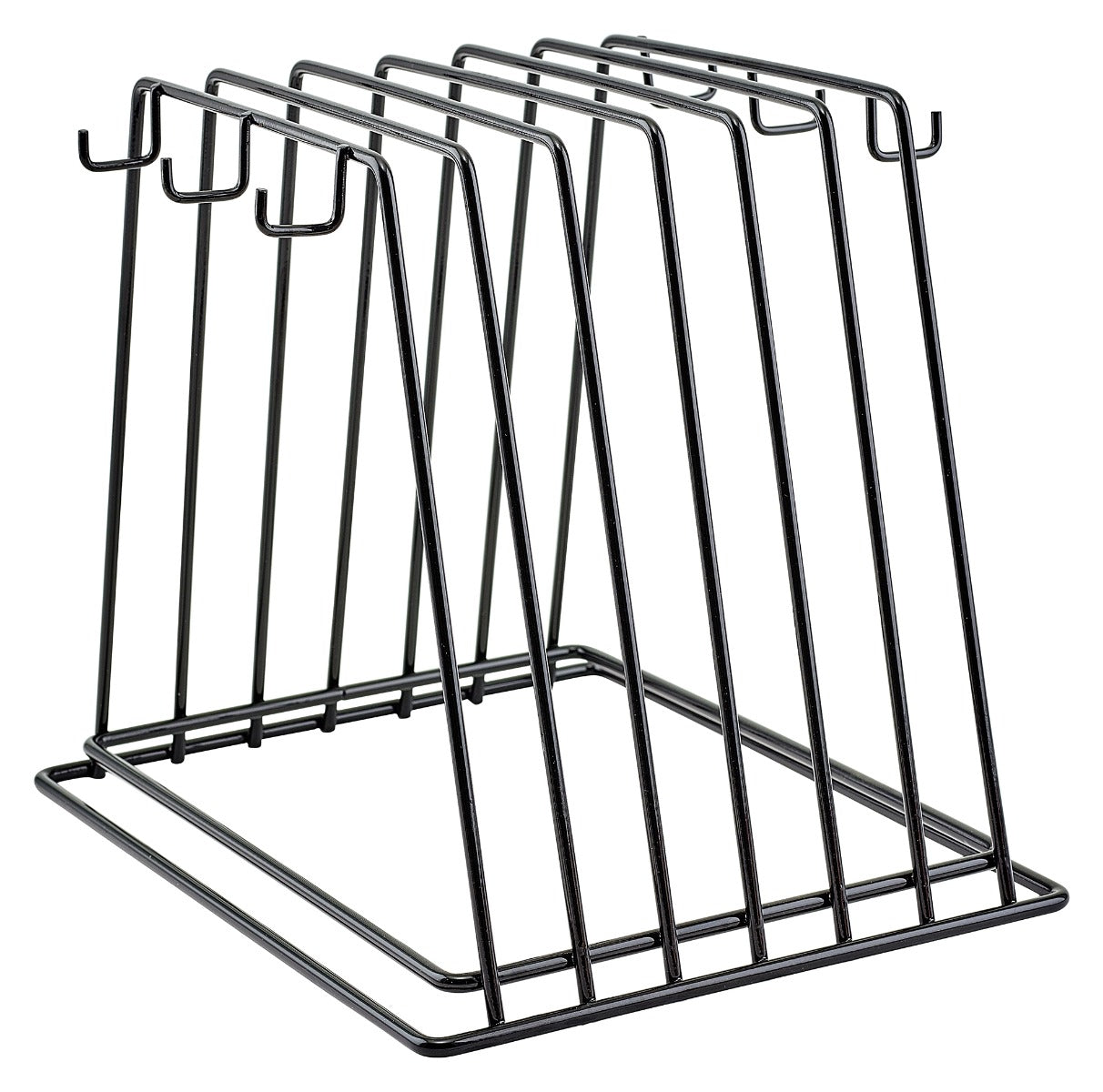Winco CB-6K Vinyl Coated Wire 6-Slot Cutting Board Rack with Hooks