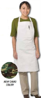 Jayhawk CBA-CM Full Length Bib Apron with Combo Pencil Pocket 28-1/2" x 33" - Camo