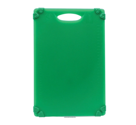 TableCraft CBG1218AGN Cutting Board w/ Anti-Slip Grips, 12" x 18", Polyethylene, Green