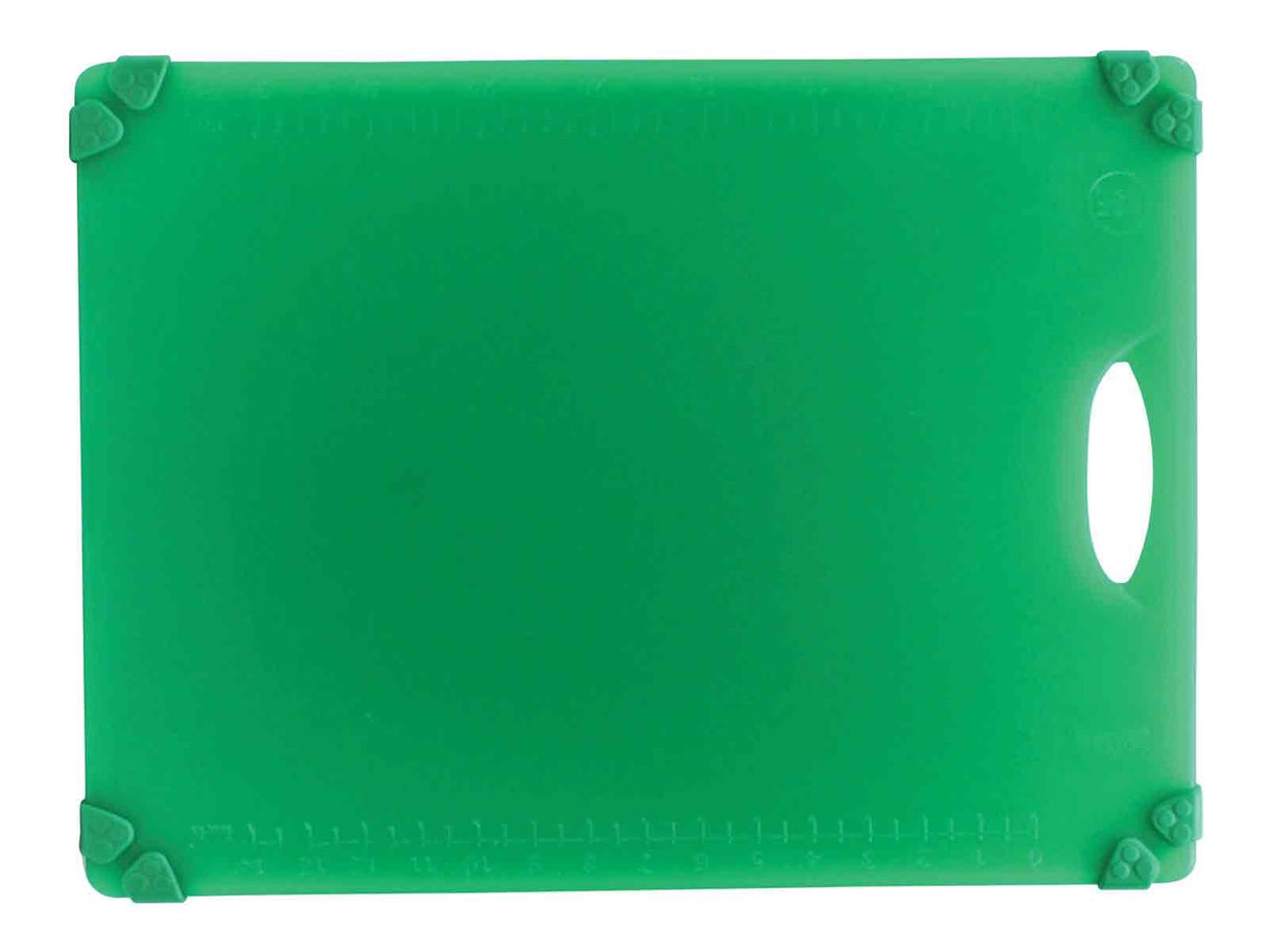 TableCraft CBG1520AGN Grippy Polypropylene Cutting Board with Anti-Slip Grips 15" x 20" x 1/2" - Green - 6/Case