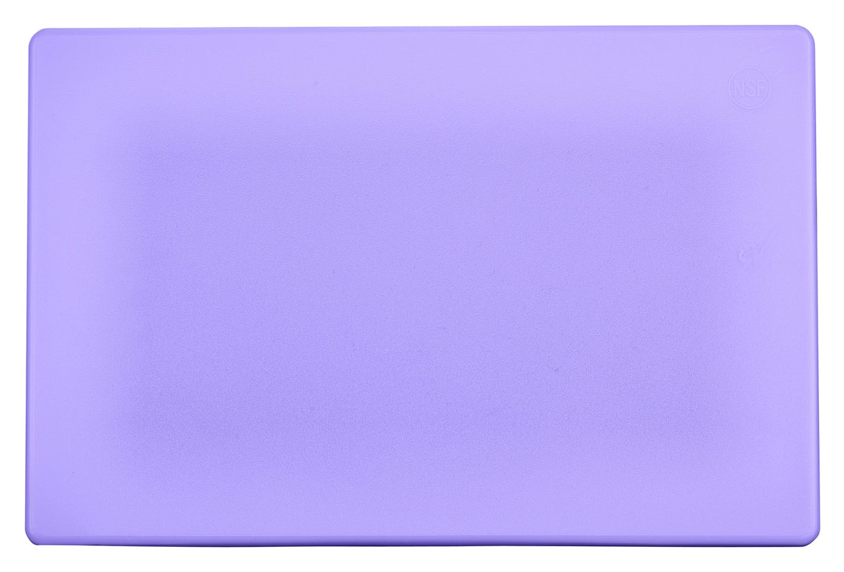 Winco CBPP-1218 Polypropylene HACCP Color Coding Allergen-Free Cutting Board 12" x 18" x 1/2" - Purple - 6/Case