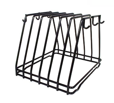 Adcraft CBR-6BK Cutting Board Rack 6 Slot With 6 Accessory Hooks - 3ea/Case
