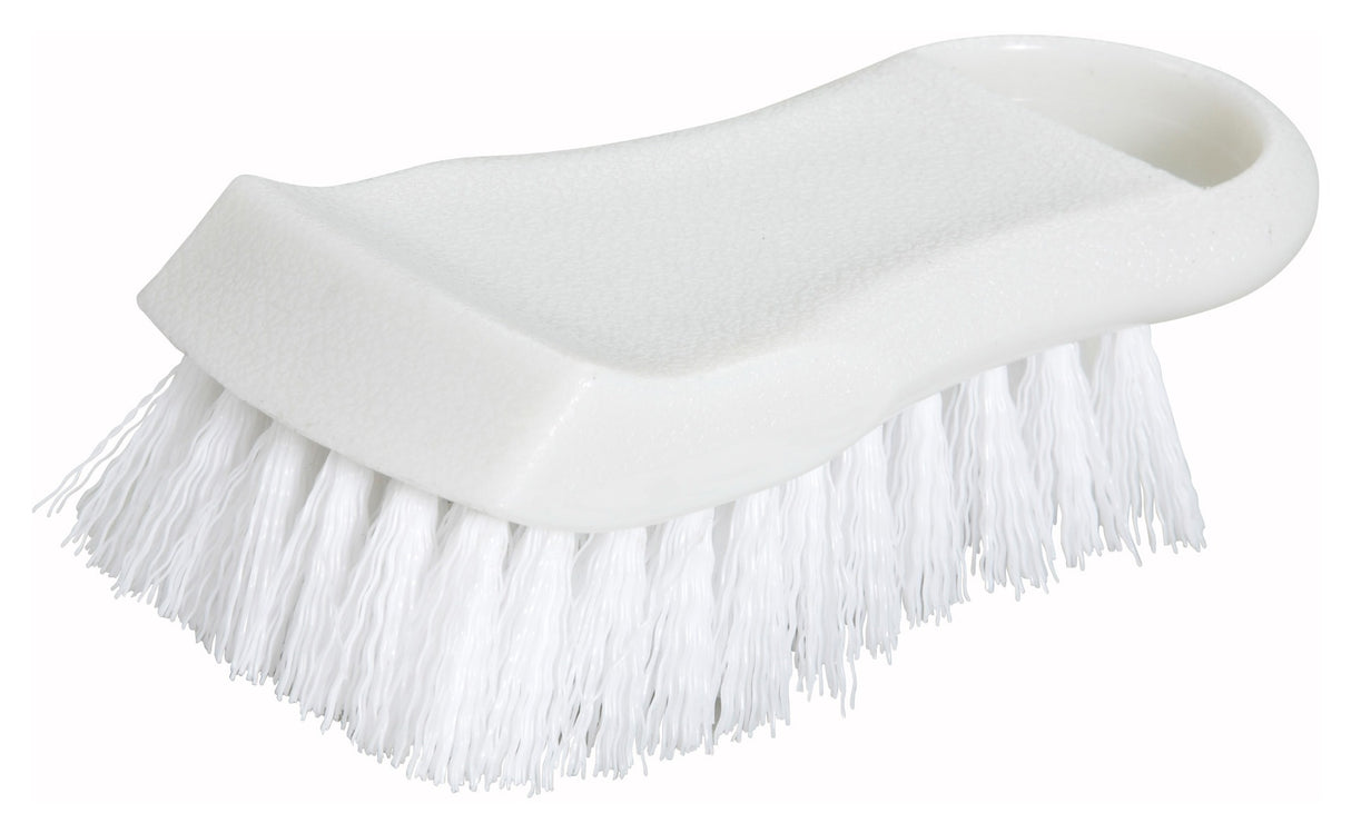 Winco CBR-WT Polypropylene HACCP Color-Coded Cutting Board Brush 6-1/2" - White - 12/Case