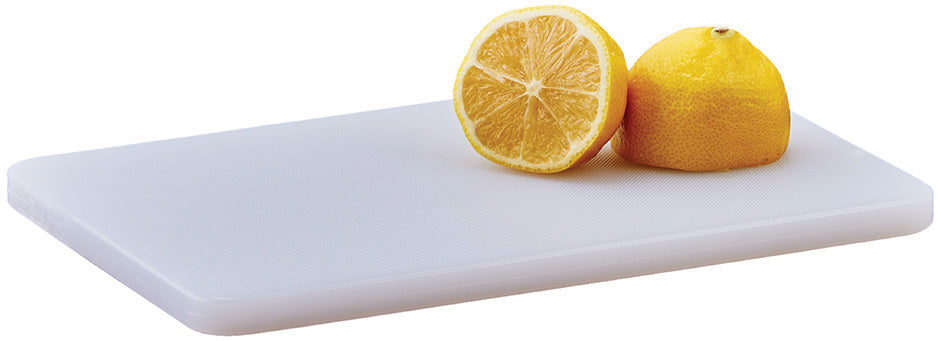 Winco CBWT-610 High-Density Plastic Cutting Board 10"L x 6"W x 1/2" - White - 10/Case