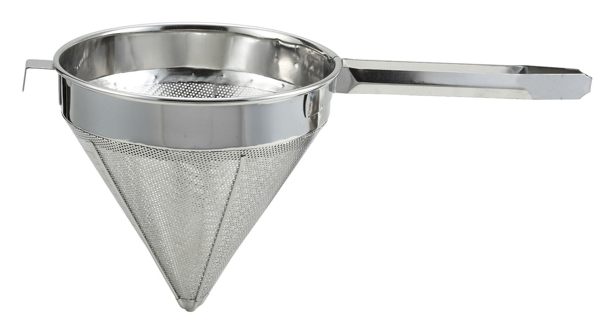 Winco CCS-12F Stainless Steel Fine Mesh China Cap Strainer with 12" dia. Bowl and Welded Handle