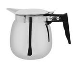 Winco CD-64 Stainless Steel Coffee Server / Decanter with Cover & Handle 64 oz. - 12/Case