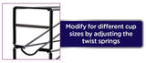 Winco CDR-4 Steel Wire 4-Tier One-At-A-Time Cup Dispensing Rack - For Cups with 3-1/8" to 4" dia. Rims - 2/Case