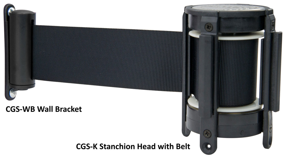 Winco CGS-K Plastic Head with Black Belt for CGS Series Stanchions - 48/Case