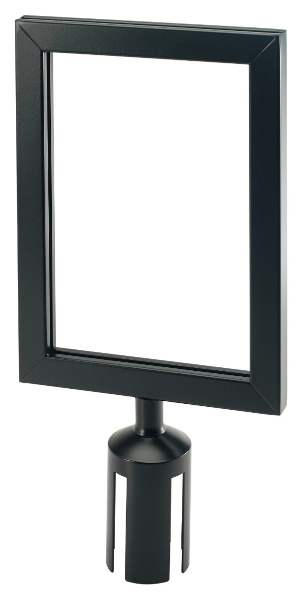 Winco CGSF-12K Removable Steel Stanchion Top Sign Frame 8-3/4"W x 17-1/2"H - Black