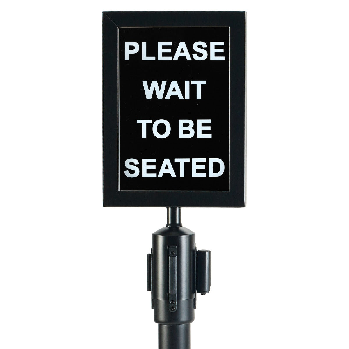 Winco CGSF-12K Removable Steel Stanchion Top Sign Frame 8-3/4"W x 17-1/2"H - Black