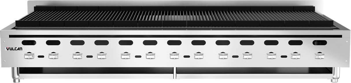 Wolf SCB72CN-1 - Countertop Low Profile Radiant Gas Charbroiler w/ 13 Burners 72" NG - 188,500 BTU