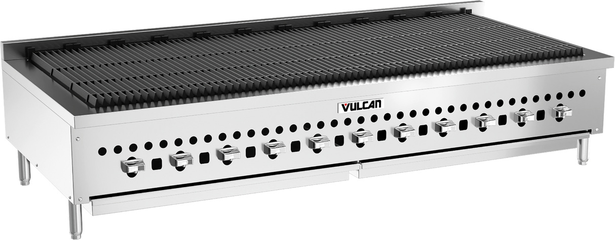 Vulcan VCCB60 Countertop Low Profile Radiant Natural Gas Charbroiler w/ 11 Burners 60" - 159,000 BTU