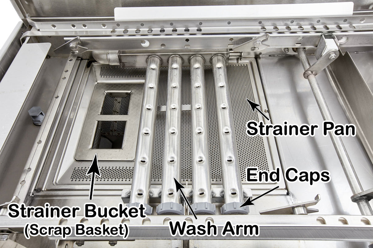 Scrap Basket and Wash Arms