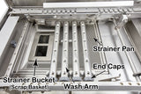 Scrap Basket and Wash Arms