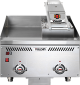 Vulcan VCCG24-IC Countertop Heavy Duty Natural Gas Griddle w/ 2 IRX Infrared  Burners & Rapid Recovery Composite Plate 24" - 48,000 BTU