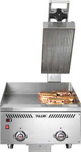 Vulcan VCCG24-AC Countertop Heavy Duty Natural Gas Griddle w/ 2 Atmospheric Burners & Rapid Recovery Composite Plate 24" - 60,000 BTU