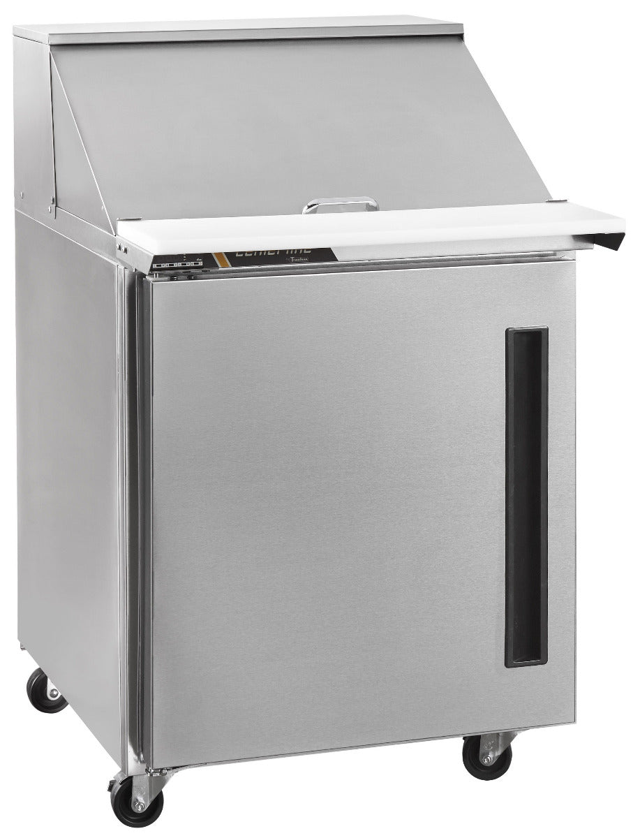 Traulsen Centerline CLPT-2708-SD-L 1-Section Left Hinged 1 Solid Door Compact Refrigerated Sandwich/Salad Prep Table with Roll-Top Lid 27" - Holds 8 (1/6) 4" deep pans (included) - 115v