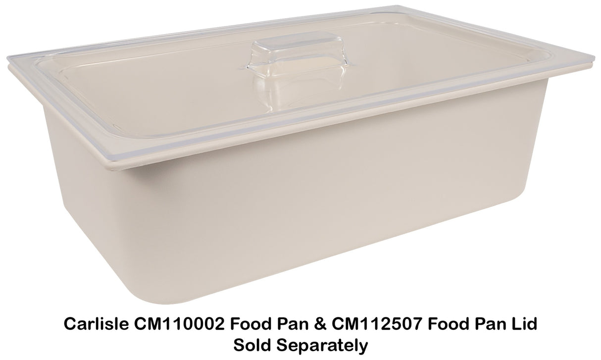 Carlisle CM112507 Coldmaster Plastic Food Pan Cover - Full Size - Clear