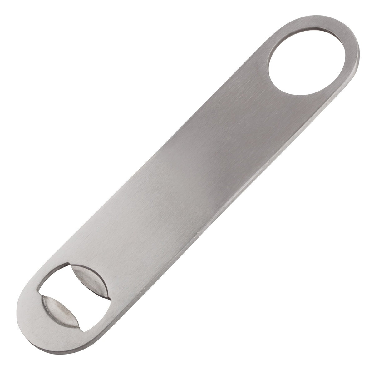Winco CO-301 Stainless Steel Flat Bottle Opener 7"L - Silver - 12/Case