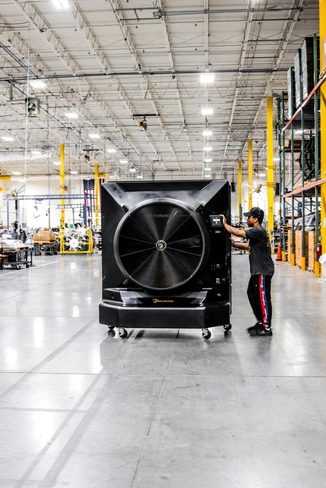 Big Ass Fans Cool-Space 500 Evaporative Swamp Cooler Fan with 6500 Sq. Ft. Coverage - 110V