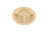 GET CP-530-T SuperMel Melamine 3-Compartment Plate 9" x 3/4" Deep - Tan - 12/Case