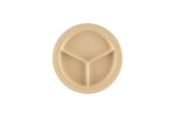GET CP-530-T SuperMel Melamine 3-Compartment Plate 9" x 3/4" Deep - Tan - 12/Case