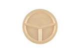 GET CP-533-T SuperMel Melamine 3-Compartment Plate 10" - Tan - 12/Case