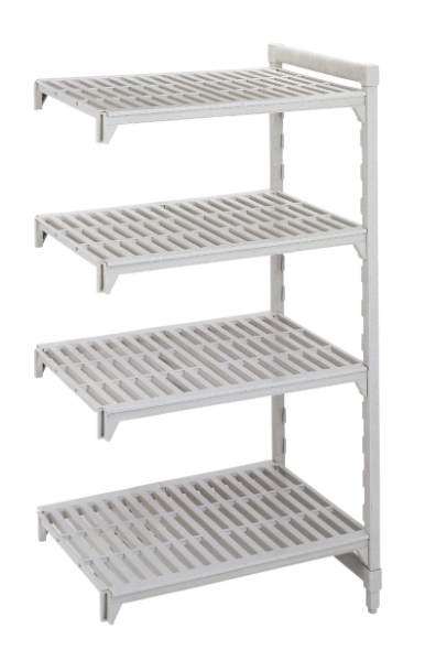 Cambro CPA243084V4PKG Camshelving Premium Vented Add-On Shelving Unit - 4 Shelves, 30"L x 24"W x 84"H
