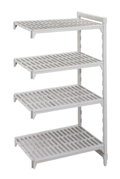 Cambro CPA244284V4PKG Camshelving Premium Vented Add-On Shelving Unit - 4 Shelves, 42"L x 24"W x 84"H