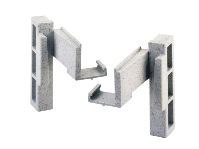 Cambro CPCC1480 Camshelving® Premium Corner Connector Set, Speckled Gray