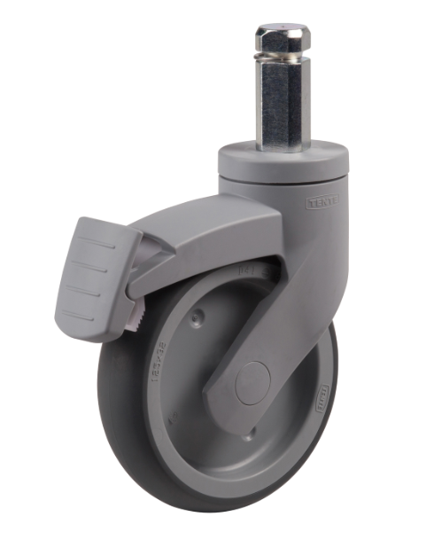 Cambro CPMCWB000 5" Locking Swivel Caster with Brake - Zinc - 2ea/Case